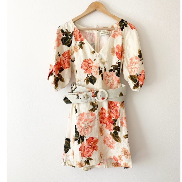 Nicholas Linen Mini Caftan Dress - Picture 4 of 8